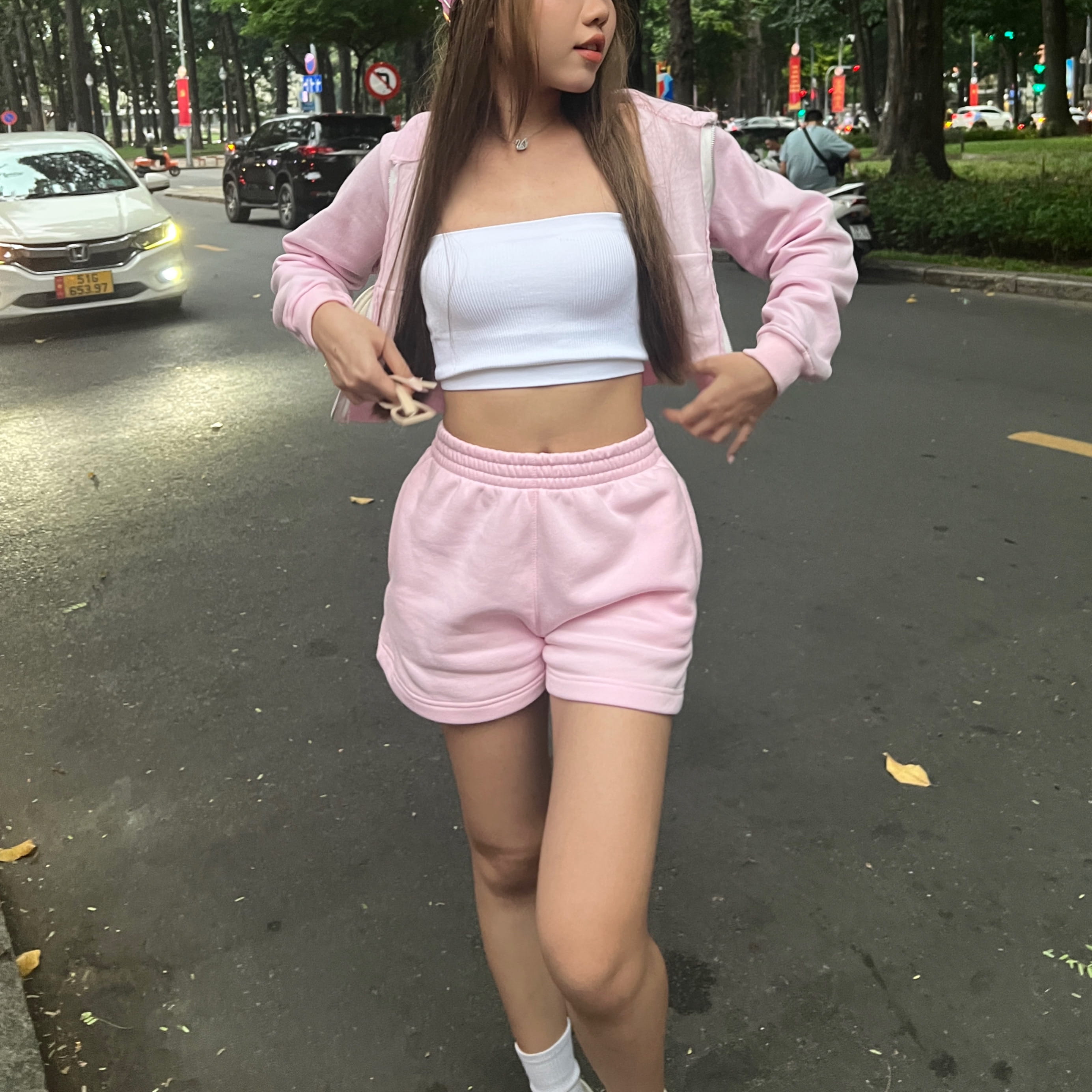 Quần Short thun nỉ cotton, Basic Sweatshorts AUGETY