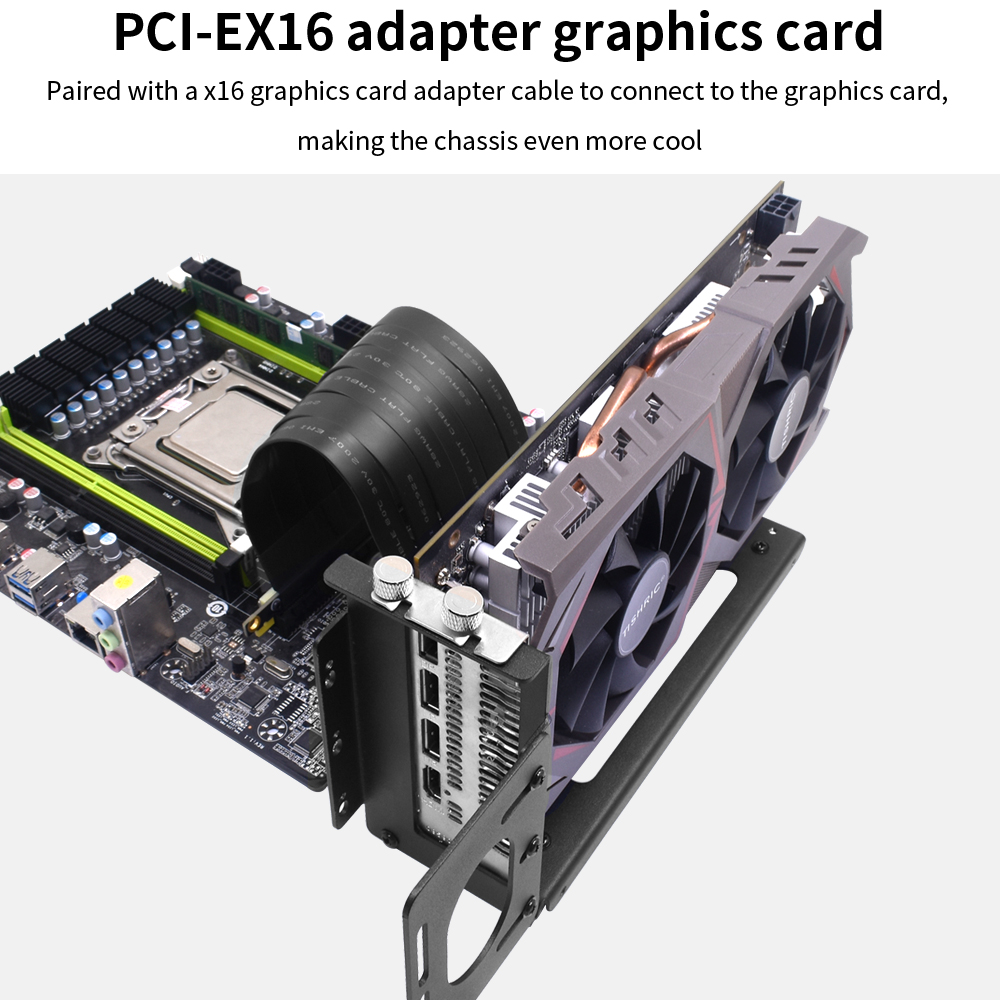 【Deal of the day】 Video Holder GPU Vertical Support Video Stand Aluminum Alloy PC Graphics Bracket Support Computer Case.