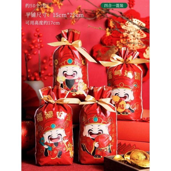 Túi rút đựng bánh kẹo 15*23cm(10 túi)