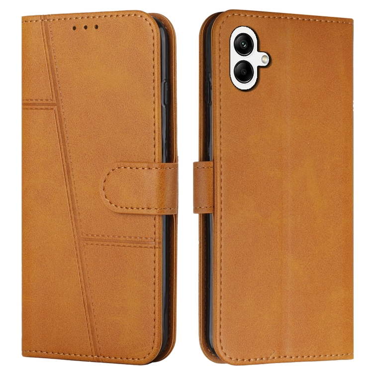 For Samsung Galaxy A05 Stitching Calf Texture Buckle Leather Phone Case