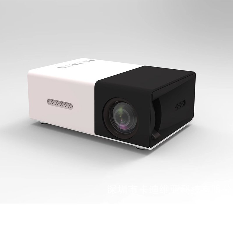 KAIMEIDI Projector mini HD projector wired mobile phone same screen led