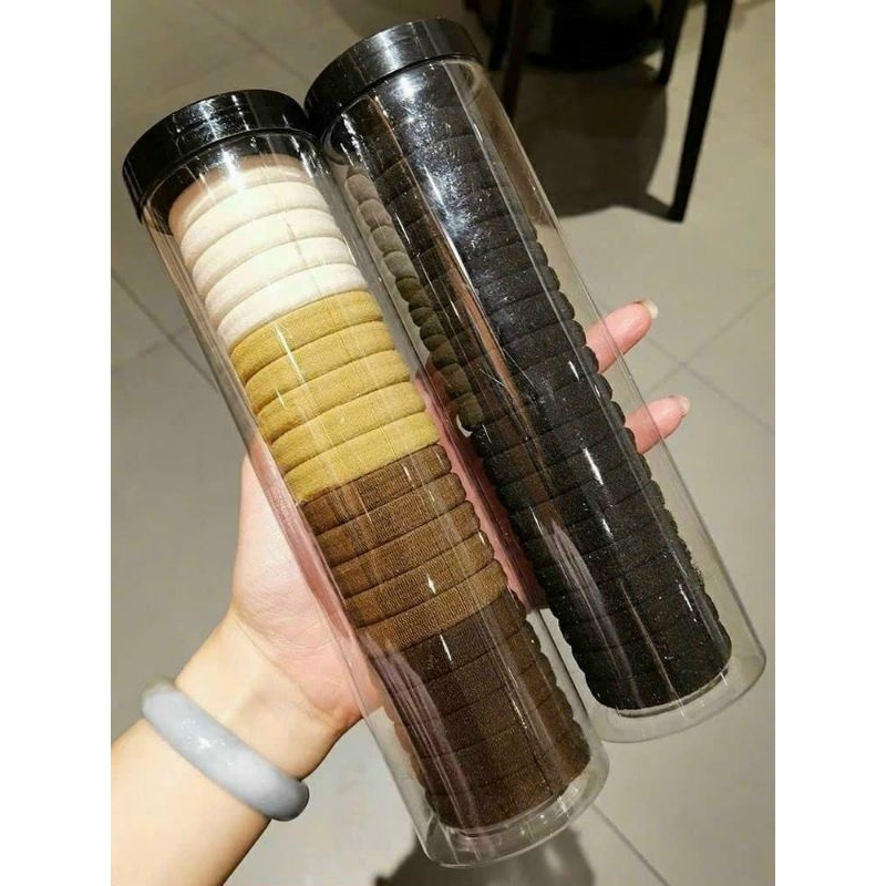 Hộp 20 cột tóc trơn nhiều màu mẫu mới