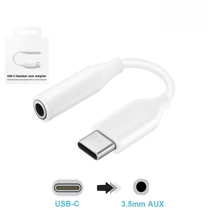 Cáp chuyển đổi cổng type c sang jack 3.5 zin samsung
