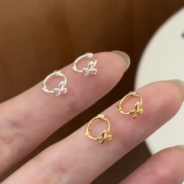 Chic%20Mini%20Bow%20Hoop%20Earrings%20Gold%20Silver%20Metal%20Girl%20Fashion%20Accessories%20-%20Image%205
