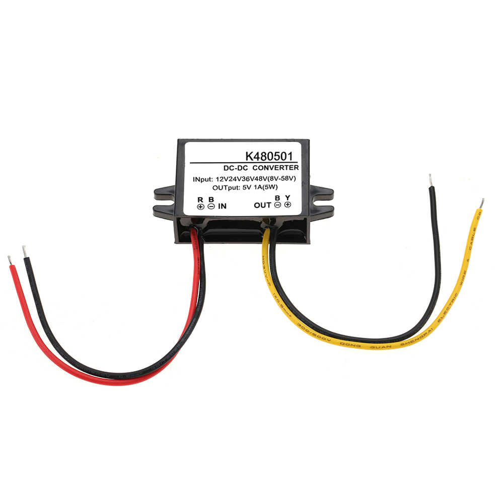 DC Converter DC-DC 12V/24V/36V/48V to 5V 1A Converter Step Down Power Supply Module