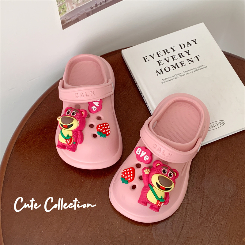 Iqangel trẻ em crocs hoạt hình phụ kiện chống nước giày đi biển dép xăng đan trẻ em nam nữ thời trang giày trẻ em
