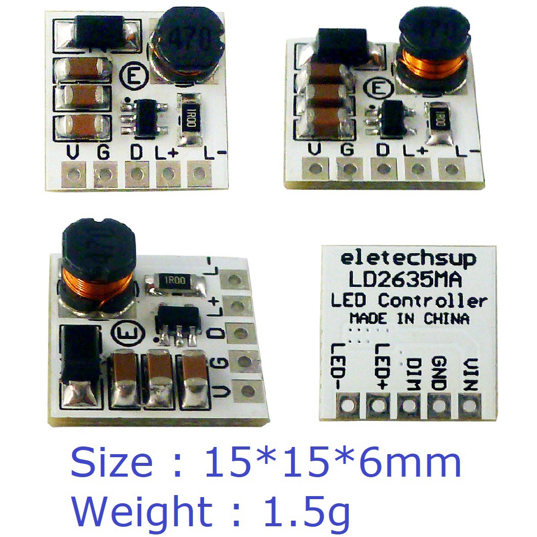 5PCS Mini DC 5-27V 350mA 8W Step-down HB LED Driver Module PWM Adjustable Controller DC-DC Buck Constant Current Converter