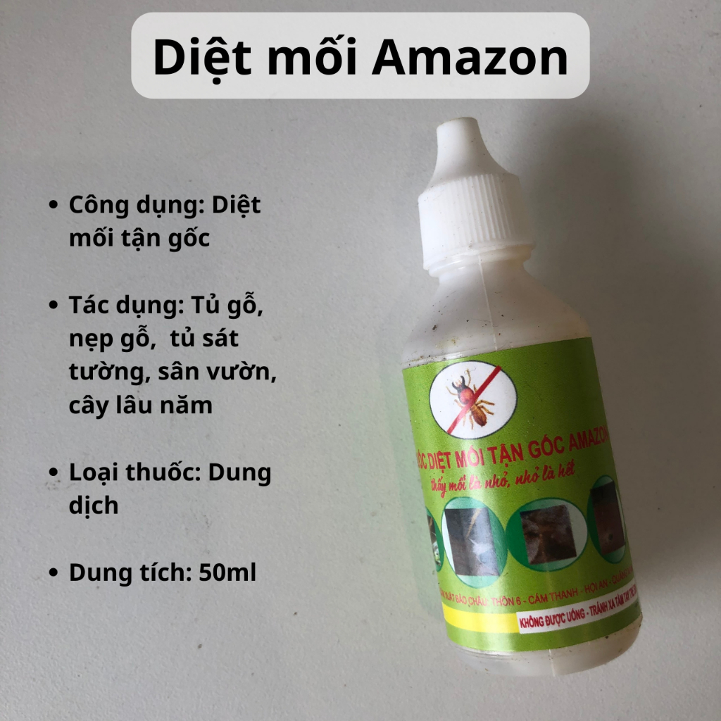 Thuốc diệt mối tận gốc Amazon Chai to dung tích 50ml
