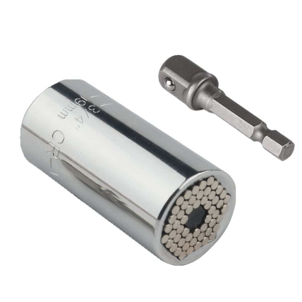 DJRGS Giá đỡ mũi khoan 7-19mm Thanh kéo dài Bộ chuyển đổi cờ lê ổ cắm Bộ chuyển đổi ổ cắm Cờ lê mô-men xoắn vạn năng Đầu ổ cắm Tay áo Ống bọc thông dụng