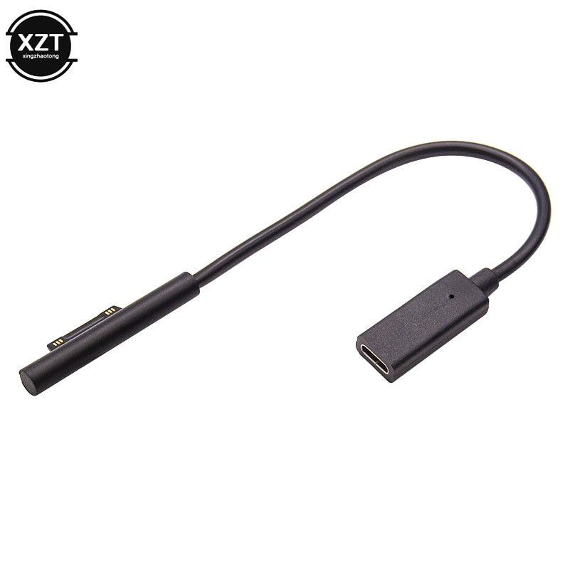 USB Type C PD Charging Cable For Microsoft Surface Pro 3 4 5 6 Go DC Plug Connector Power Adapter Converter Laptop Charger Cord