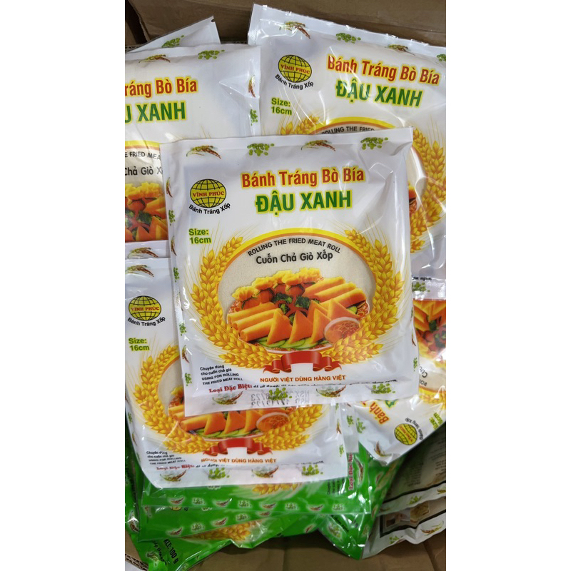 Combo 10 gói vỏ bánh tráng bò bía đậu xanh cuốn chả giò - Bánh đa nem đậu xanh