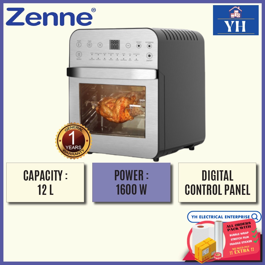 Zenne 12L 1600W Digital Control Panel Air Fryer Oven KAVAD1202S KAVAD1202S Lazada