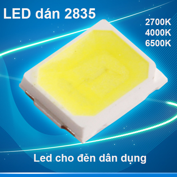 (Gói 5 con) LED Dán 2835 0.2W-1W, 3V/9V 6500K / 3000K