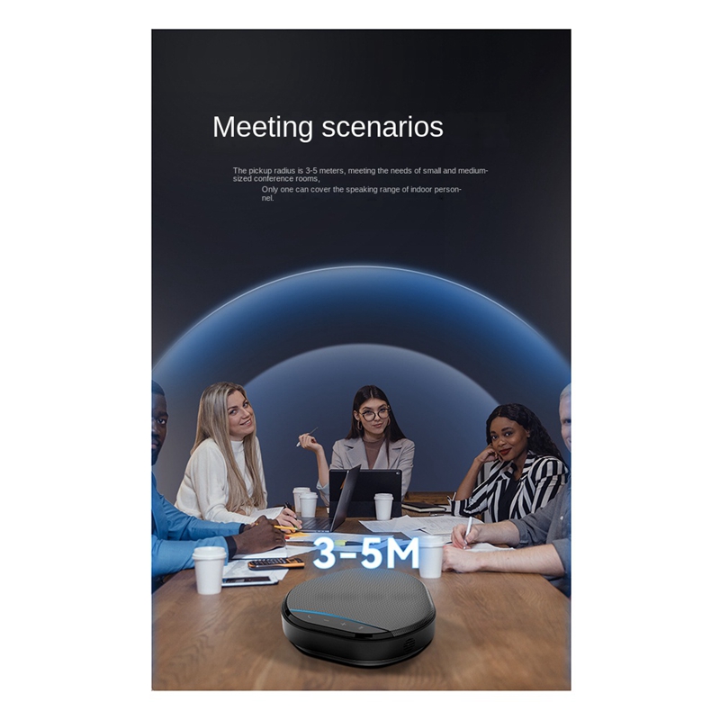 USB Conference Microphone Speaker 360° Omnidirectional Voice Pickup PC Computer Microphone,Noise Reduction Home Office