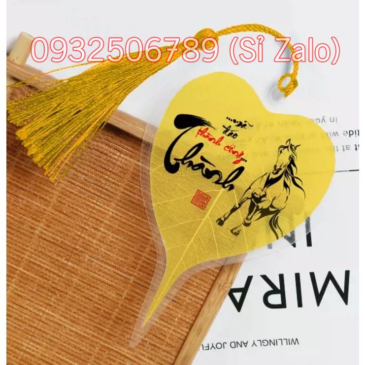 Lá Bồ Đề thư pháp cầu Bình An Tài Lộc ( Xưởng Chuyên Sỉ )