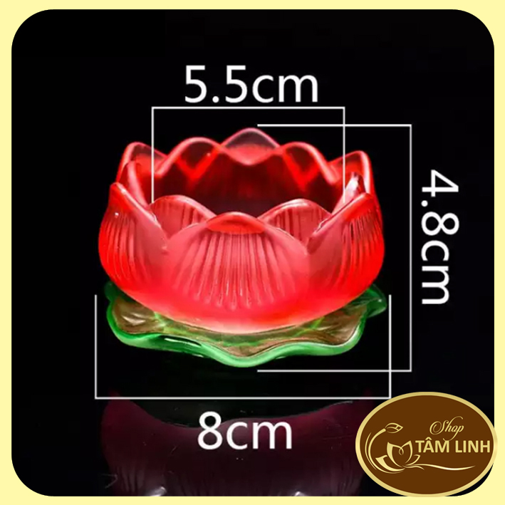 Đế Nến Hoa Sen Lưu Ly Nhiều Màu ( MẪU MỚI )