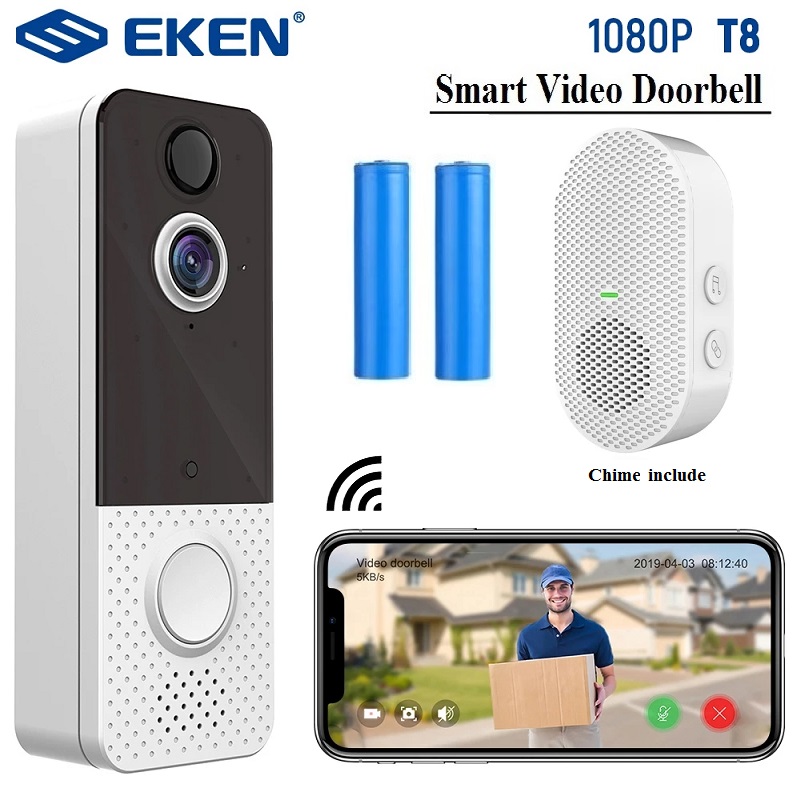 EKEN Smart Video Doorbell Camera WIFI 1080P Visual Intercom IP67