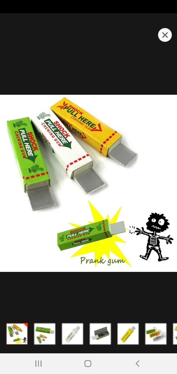 Funny Elecktric Shocking Shock Chewing Gum Mud Tricks Joke toy Gadget-1 Piece.