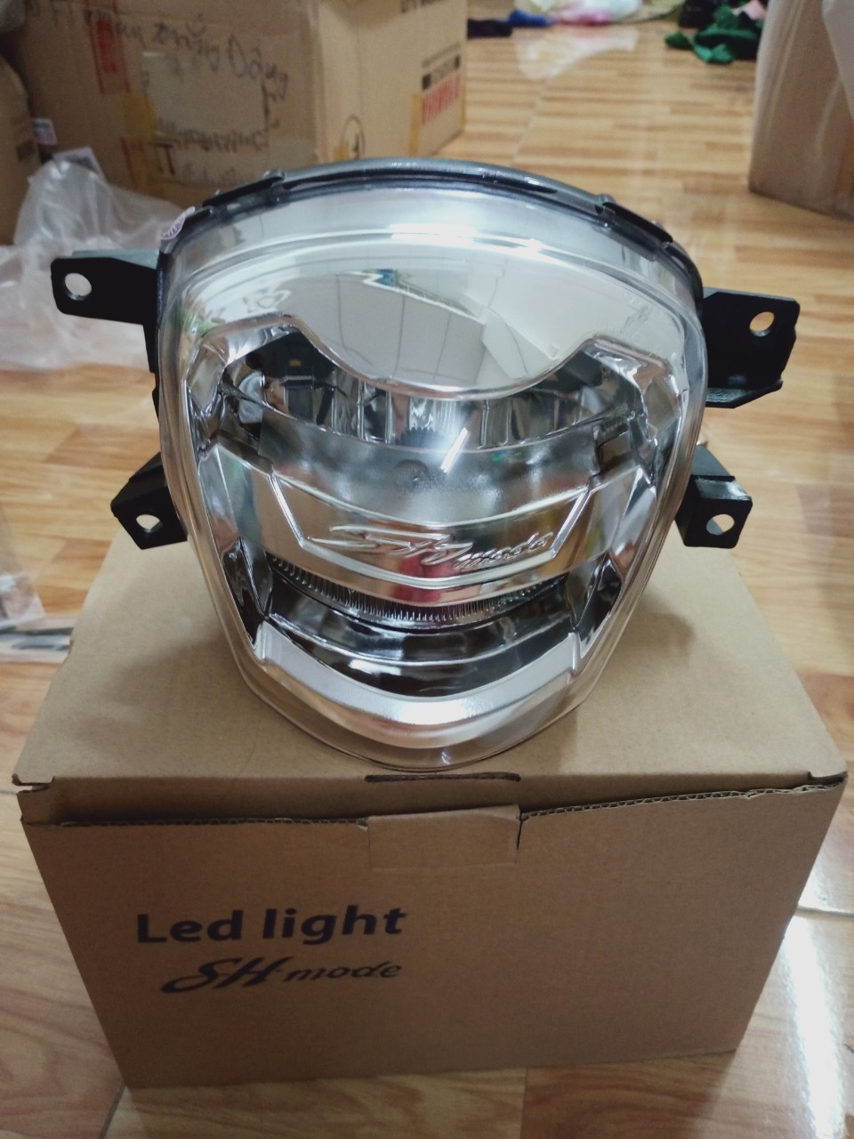 Pha đèn 2 tâng led light cho xe sh mode _ shop phụ tùng honda