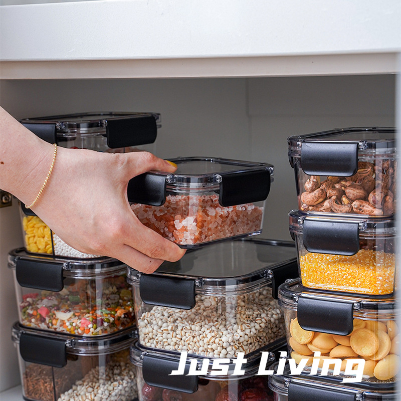 JustLiving Hộp Đựng Kín Trong Tủ Lạnh Có Nắp Hộp Giữ Tươi Chia Được Hộp Đựng Thực Phẩm Trong Suốt Hộp Bento Trái Cây Và Rau Củ Hộp Cơm Trưa Di Động