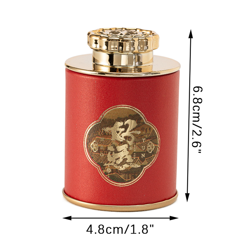 【sought-after】 NEW Dragon Mini Empty Tea Tin Can Household Green Black Tea Sealed Jar Portable Travel Small Tea Packaging Box Paper Storage Can.