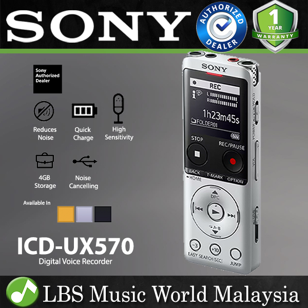 Sony ICD-UX570F Light Weight Voice Recorder with Build in Mic for