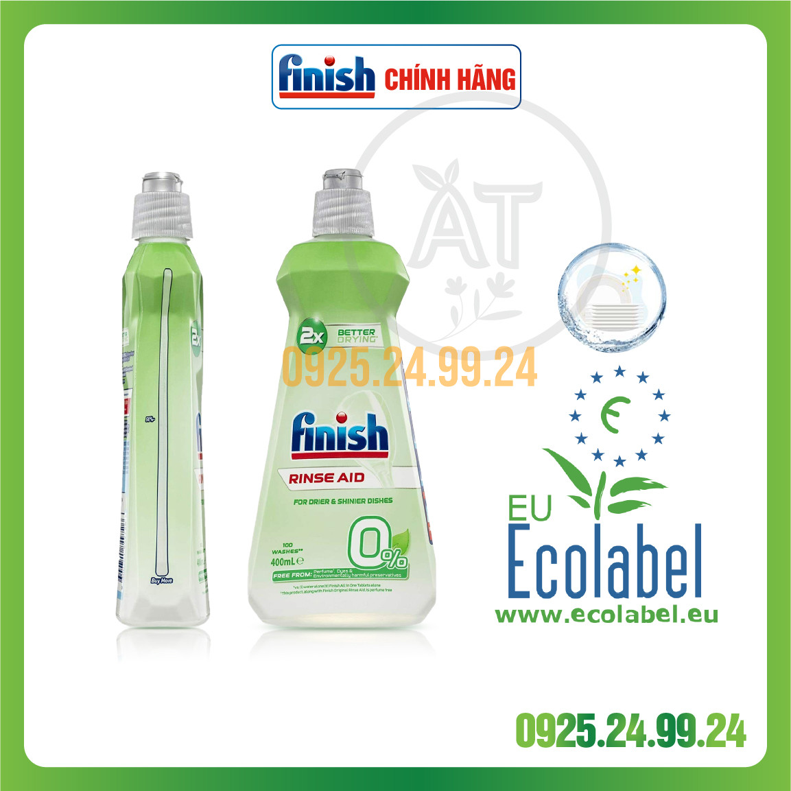 Nước bóng Finish Chất trợ xả dùng cho máy rửa chén bát - Finish Rinse Aid