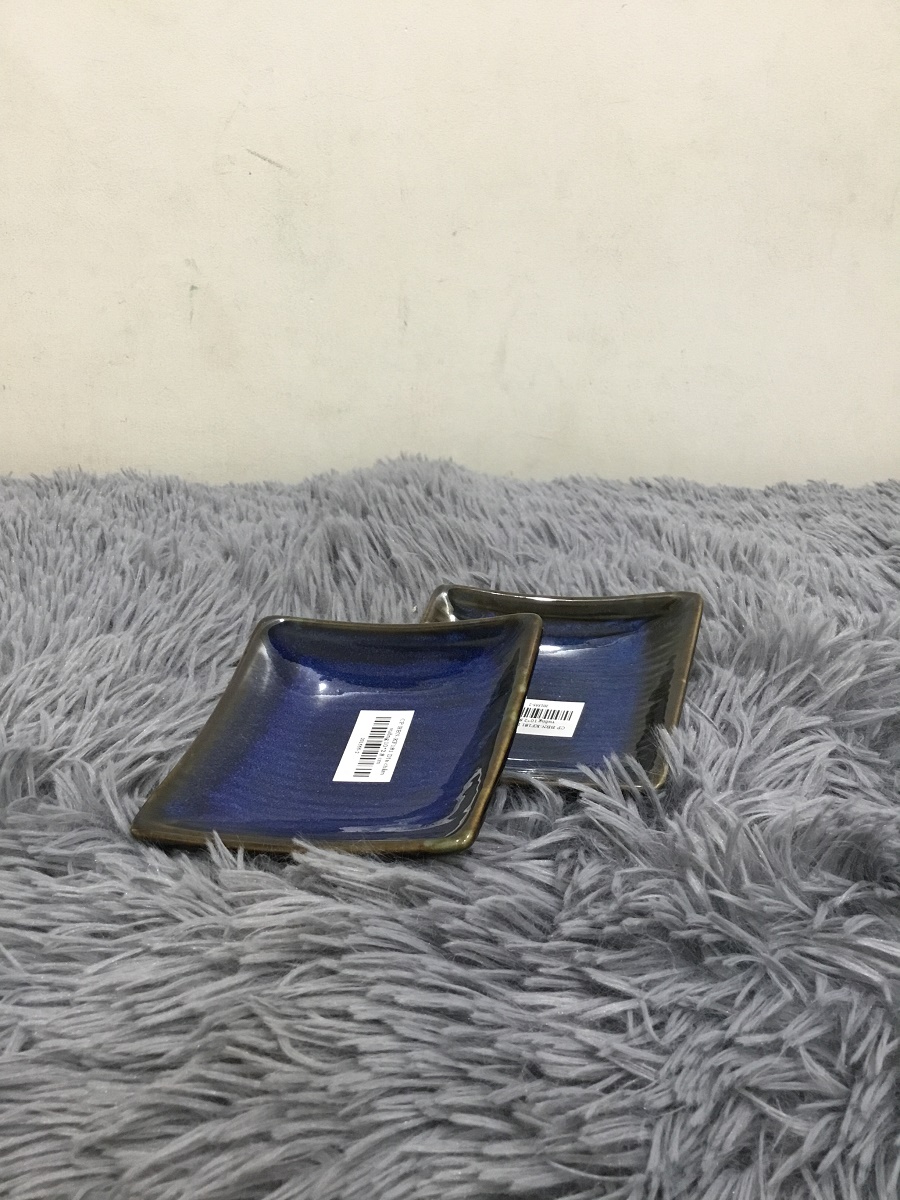 DĨA CHẤM VUÔNG 10 x 2.8 CM - GỐM SỨ  CƯỜNG PHÁT