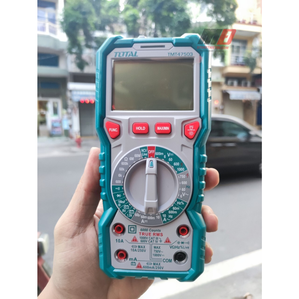Đồng hồ đo điện vạn năng kỹ thuật số total / tmt47503 / màn hình lcd 6000 số đếm