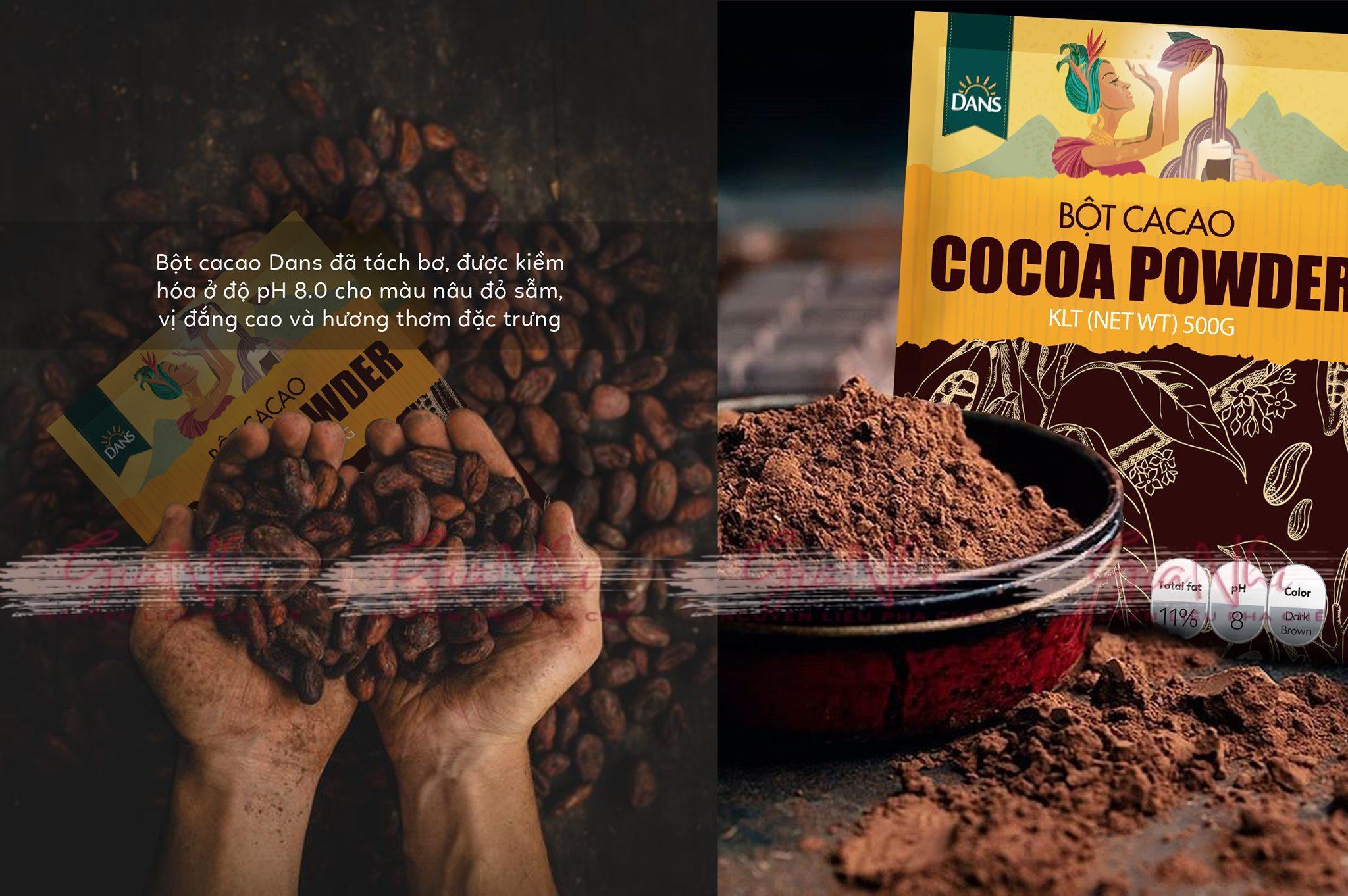 Bột cacao nguyên chất Dans gói 500g