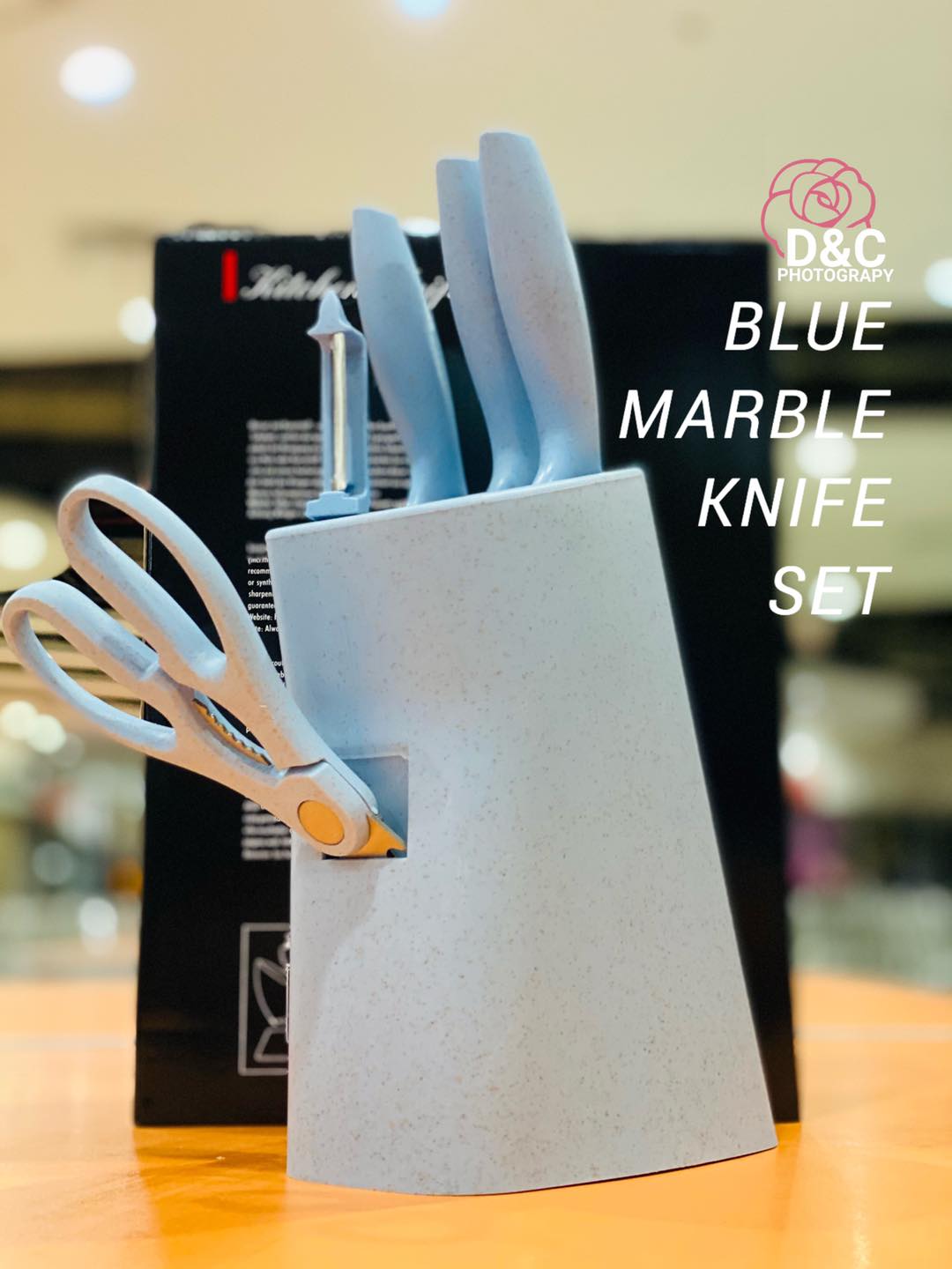 BLUE MARBLE KNIFE SET Lazada PH