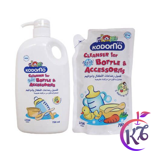 Combo chai nước rửa bình sữa Kodomo 750ml + bịch nước rửa bình sữa rau củ quả và phụ kiện cho bé 700ml Kodomo - nuoc rua binh sua rau cu qua va phu kien cho be