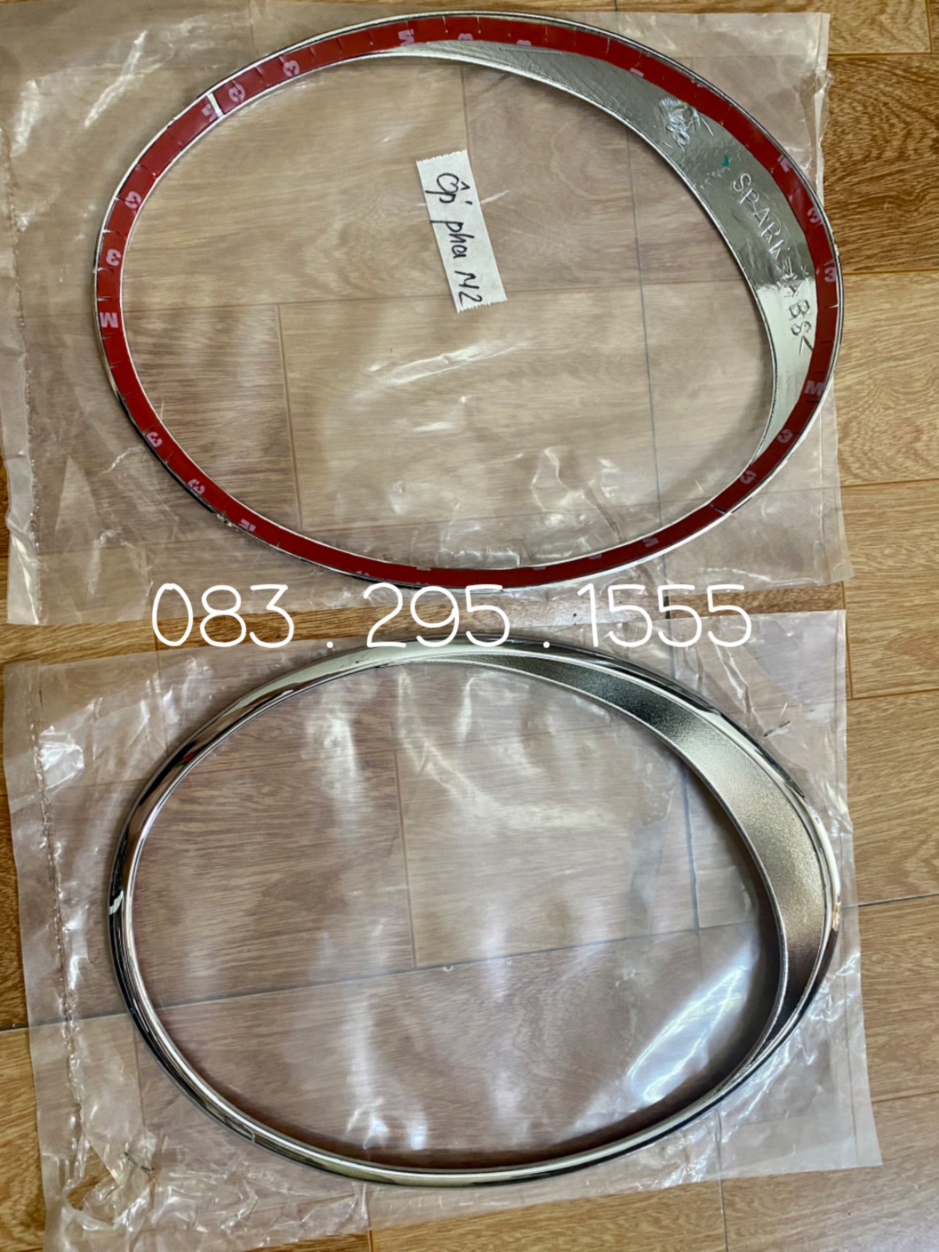 ốp viền đèn pha Matiz 2 ( xe xi nhan tròn , giá bán 1 đôi )