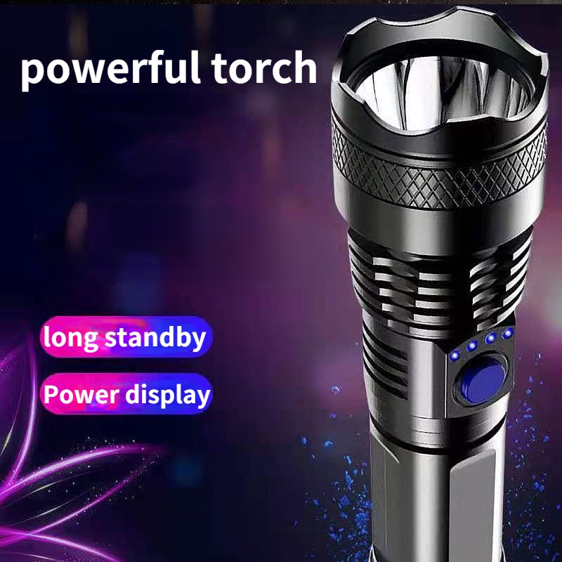 Outdoor Dimmable ABS Strong Light Flashlight / High Quanlity Portable USB Rechargeable Hand Light / Hand Lamp for Outdoor Camping Fishing Survival Hiking Emergency