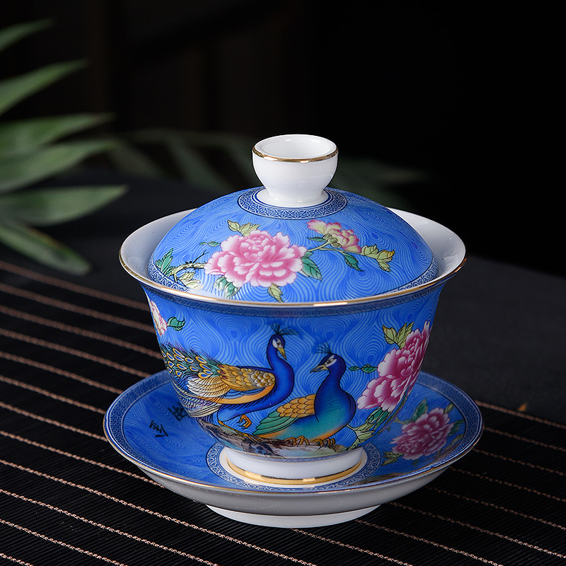 Chén Khải sứ trắng Bạch Định thấu quang 210 ml