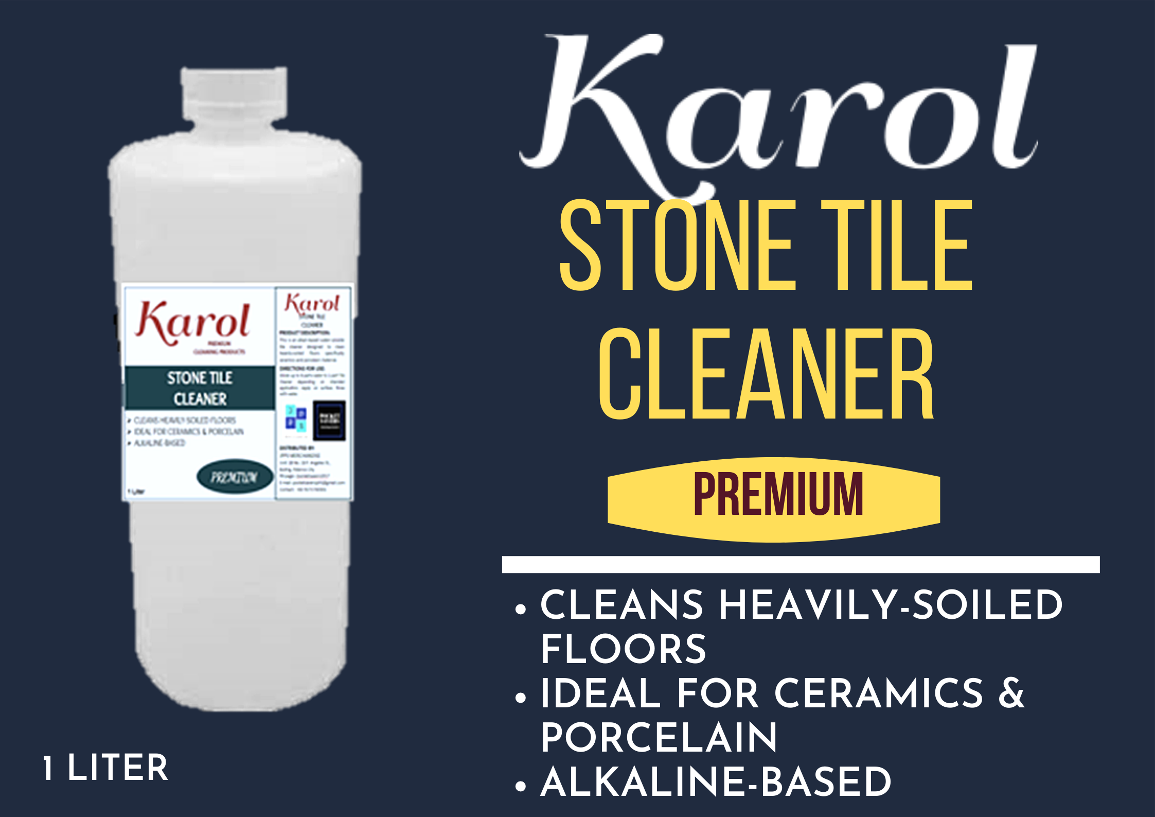 KAROL Stone Tile Cleaner 1 Liter (Ceramic, Porceramic, Porcelain