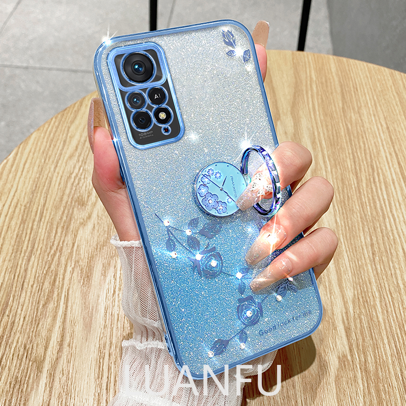 Ốp cho Redmi Note 12 Pro 4G / Note 11 Pro / Note 11 Pro + Ốp Ốp điện thoại chống sốc hoa hồng giả kim cương nhỏ sáng bóng
