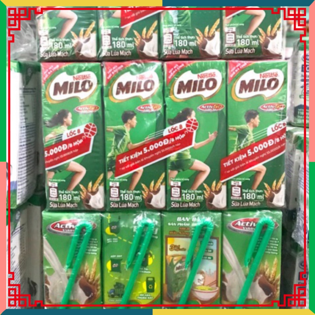 Lốc 8 Hộp Sữa Milo Lúa Mạch 180ml sieuthitoanngoc