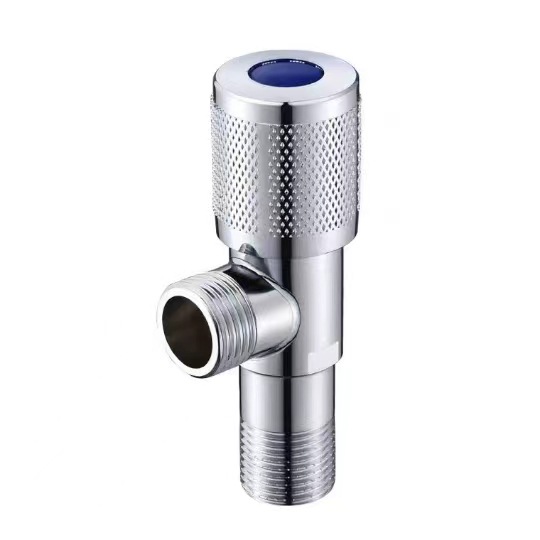 [E hot 60] Factory direct sales 201 Stainless Steel Triangle Valve Electroplating Thickened Angle Valve Bathroom Angle Valve Water Heater 4 Divided into Triangle Valve