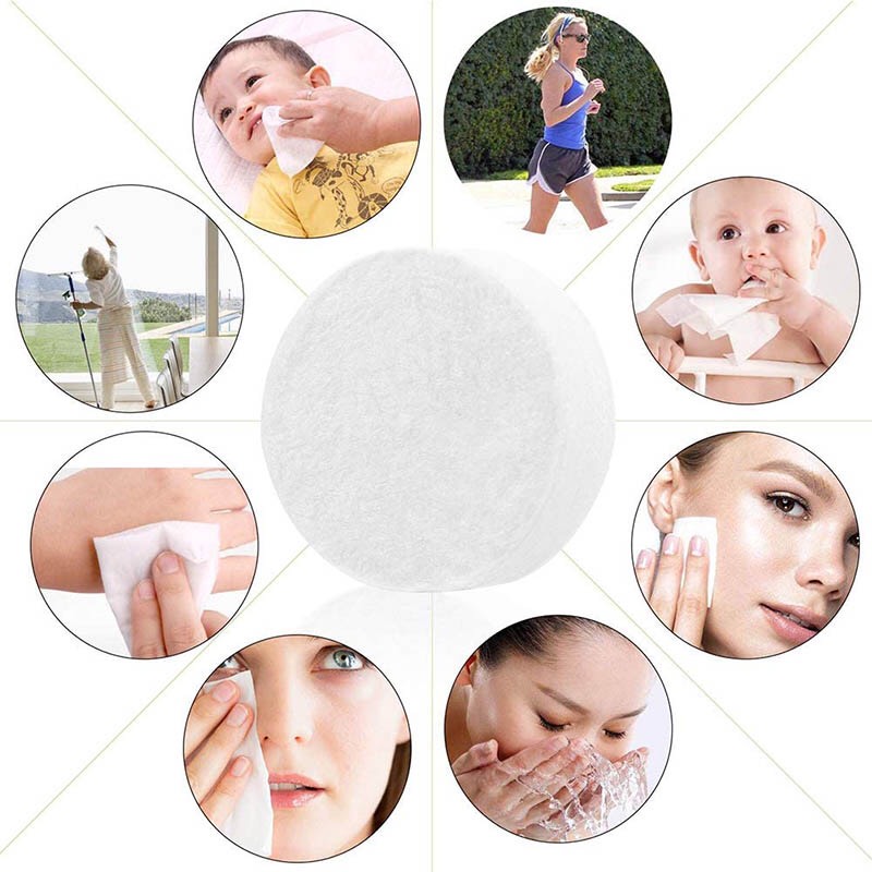 Combo 10 cái - Khăn giấy nén dạng viên kẹo MÀU ĐỎ Hàn Quốc, khăn lau mặt du lịch gọn gàng