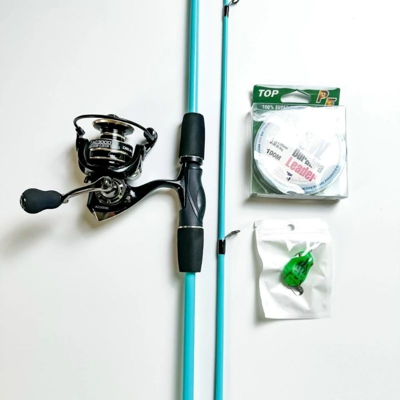 Bộ cần câu câu lure carbon Rồng Xanh 1m65 1m8 2m1. máy ngang và đứng