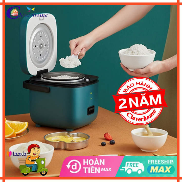 (Bảo Hành 24 Tháng) Nồi cơm điện mini giá rẻ chống dính thể tích tổng 1.2 lít, chống khê cơm, tiết kiệm điện năng