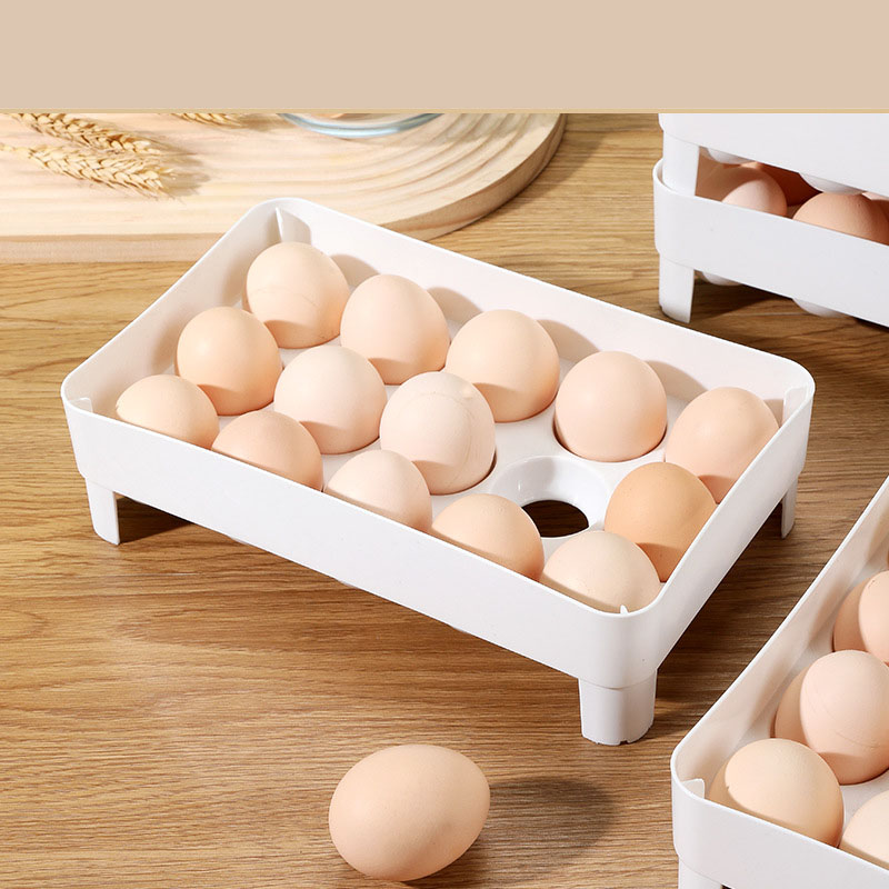 KS Food grade refrigerator egg storage box, household multi-layer stackable egg rack, kitchen specific egg tray