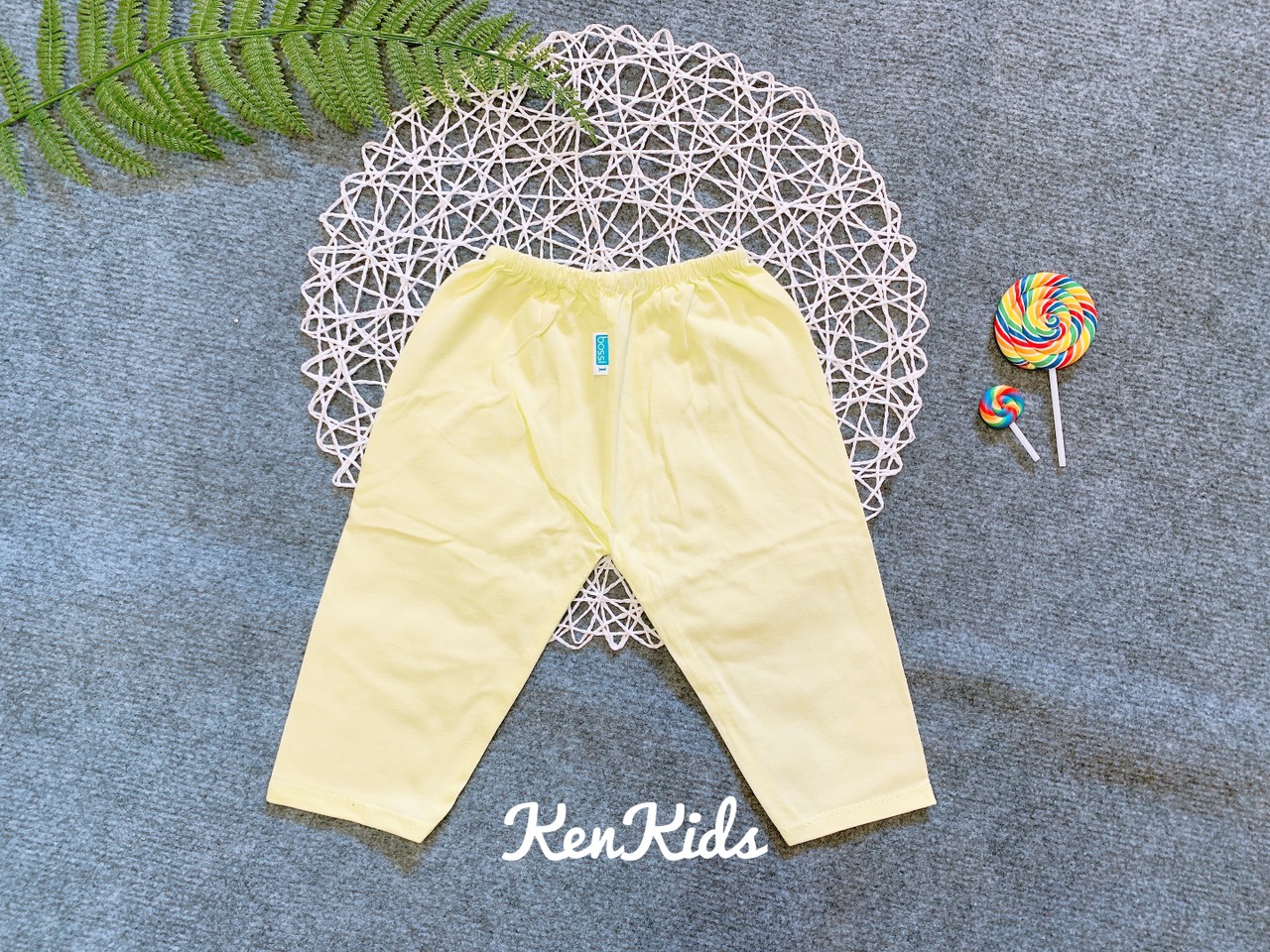 (5-24kg) Quần dài màu thun cotton 100% cho bé - 1 cái