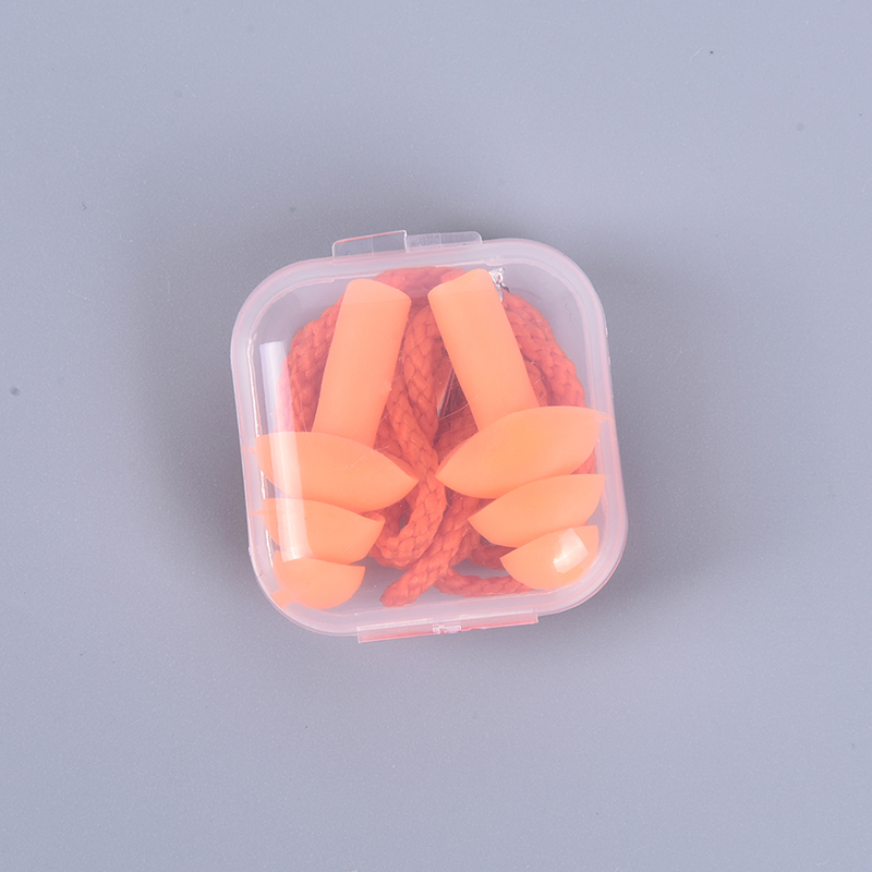 Ditur Silicone Ear Plugs Sleep Earplugs Noise Reduction Swimming Earplugs With Rope