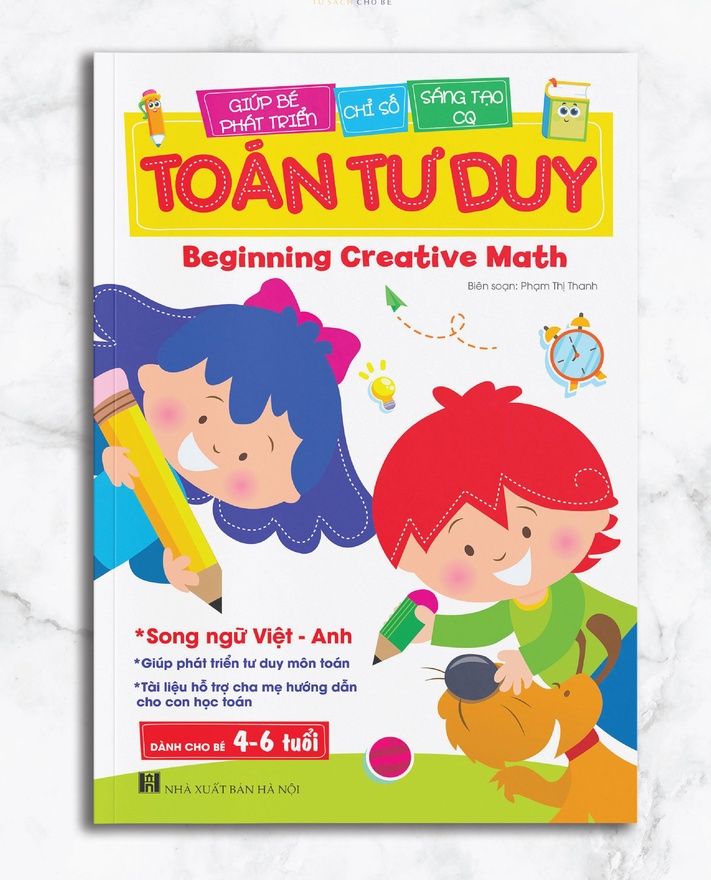 [ Sách Chính Hãng ] Sách - Toán Tư Duy Beginning Creative Math (Dành Cho Bé 4-6 Tuổi Song Ngữ Việt Anh) - Nhà sách Học Liệu
