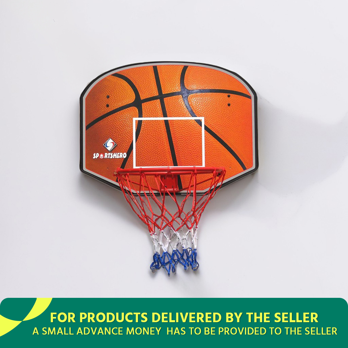 Basketball Board with Net - Red and White
