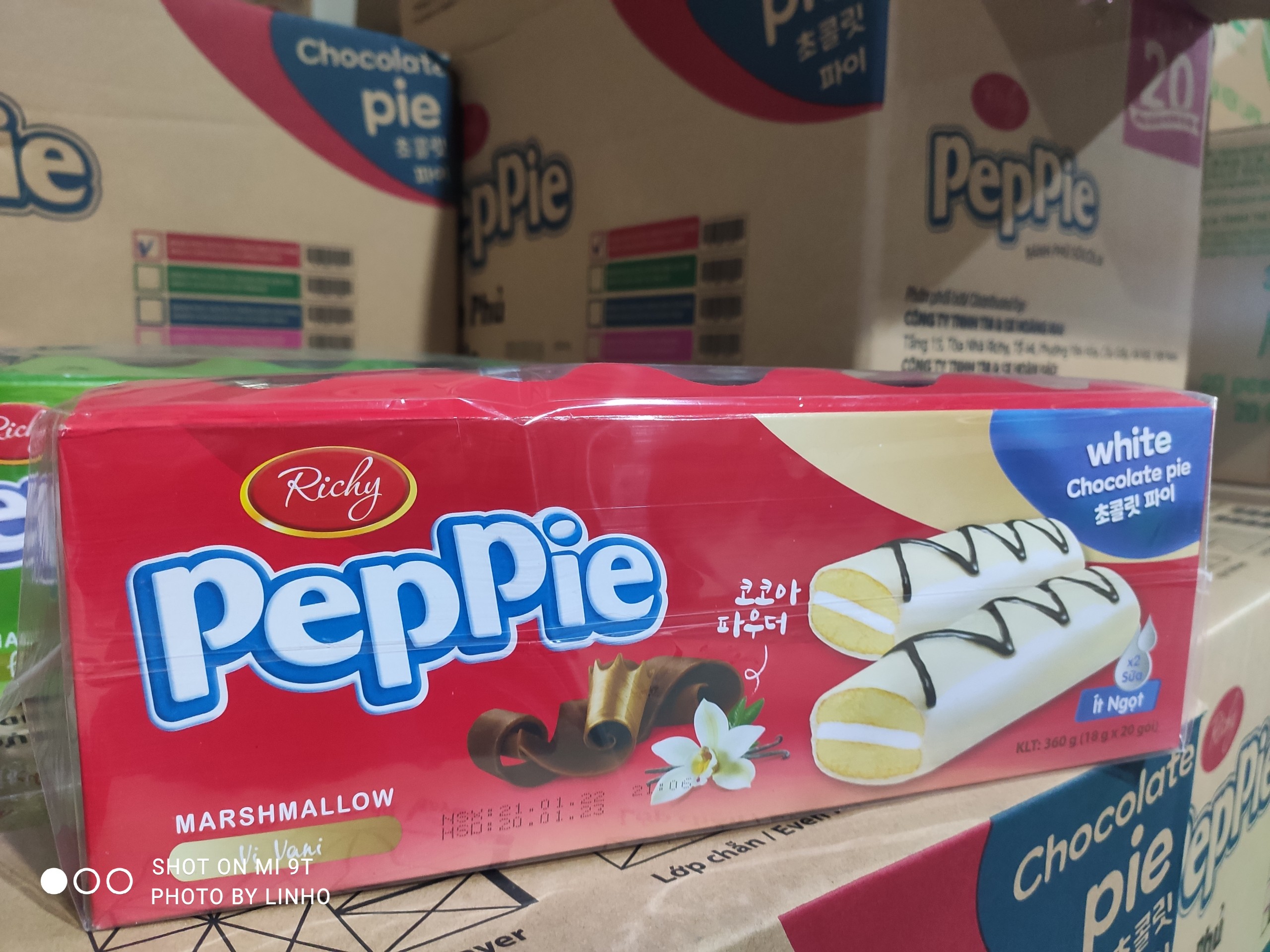 Bánh Peppie Richy khay 360g vị Vani