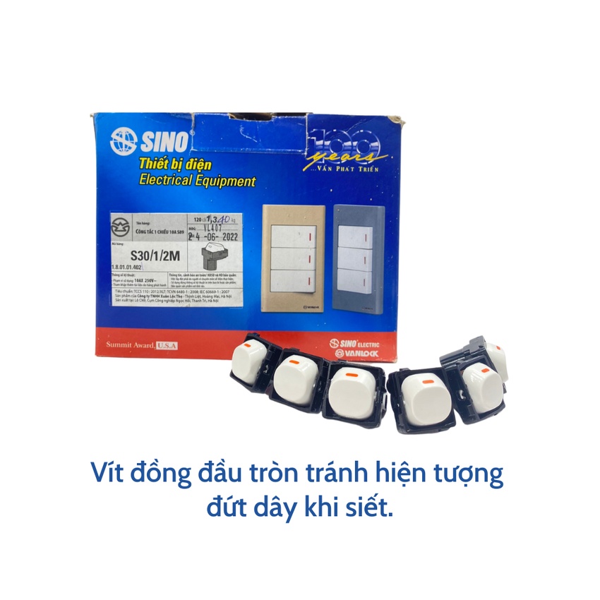 Công Tắc 1 Chiều Sino (S30/1/2M)