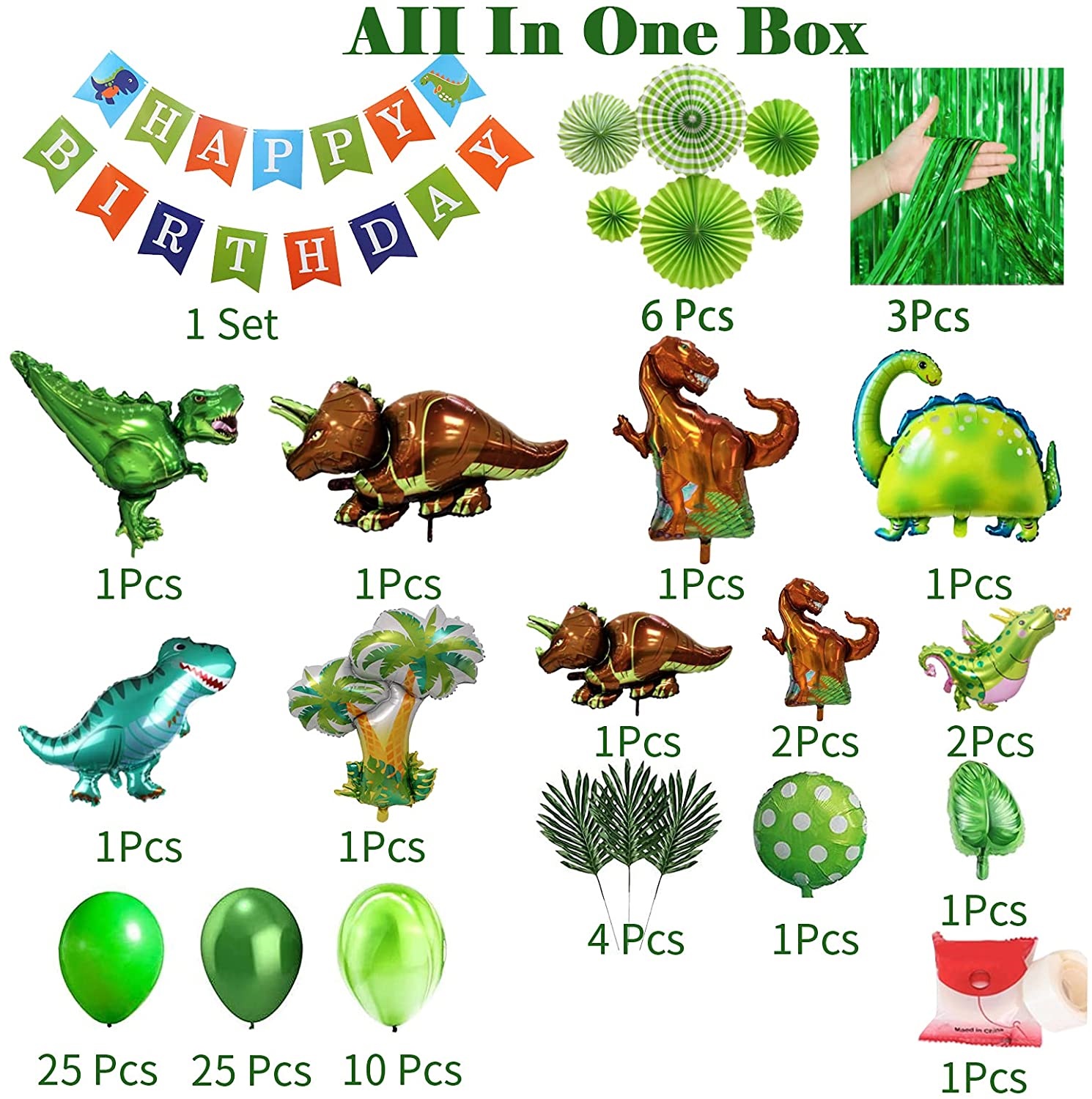 Dinosaur Birthday Party Decoration Set 92 Piece Dinosaur Themed Party